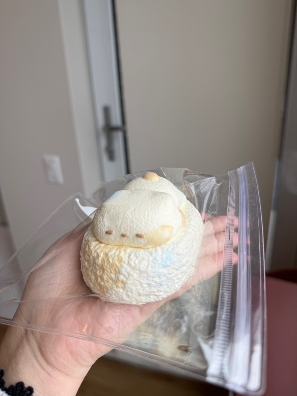 Cute Cream & Pale Blue Squishy